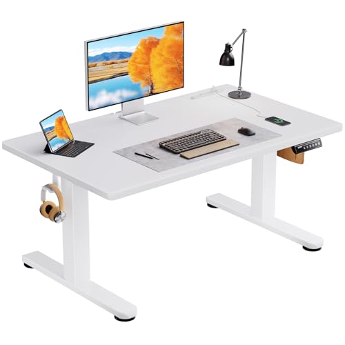 ✨特価✨電動昇降式デスク USB×コンセント付き 耐荷重100kg ホワイト 41T3-QbkzWL.jpg