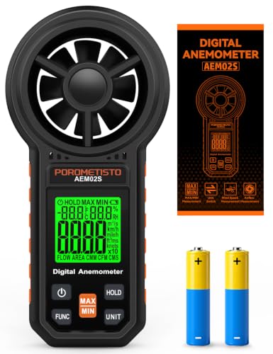 Anémomètre portable POROMETISTO, CFM, temp. et humidité