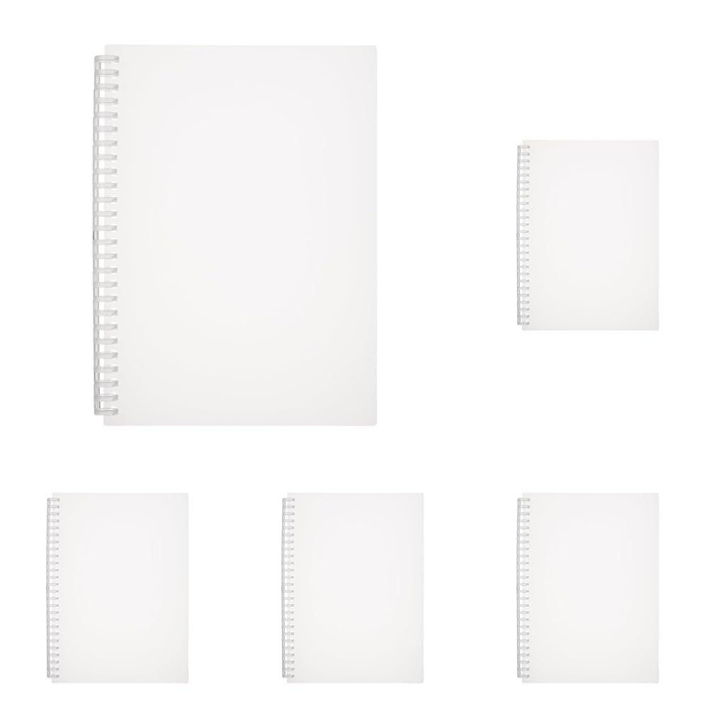 MUJI B5 Binder Notebook Polypropylene Cover 26 Holes Clear Set of 5