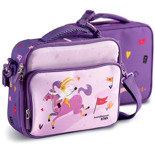 Bentoheaven Bento Lunch Bag for Kids, Large Insulated Tote, Purple