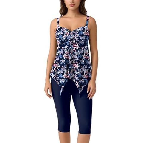 ECUPPER Women's High Waist Tankini Swimwear Set Cover