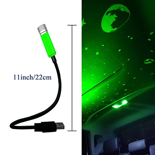 Usb Star Night Light, Portable Star Projector Night Light Car Roof Star Lights Adjustable Night Lamp Romantic Starry Projector Night Light Decor Room Ceiling Car Bedroom Celebration And Party (Green) #TOP5