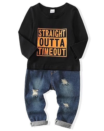 Image of XUANHAO Toddler Baby Boy Clothes Infant Boy Outfits Sweatshirts Pants Set Fall Winter Clothing 12 18 24 Months 2T 3T 4T