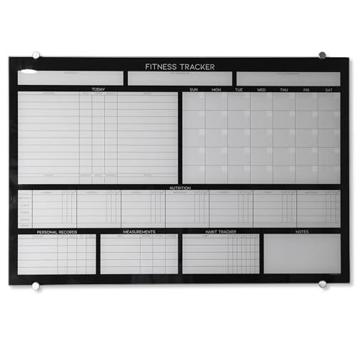 GLASSBOARD STUDIO High-End Tempered Glass Dry Erase Whiteboard - ...