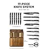Knife-Set-Emojoy-17-Piece-Kitchen-Knife-Set-with-Heavy-Duty-Acacia-Block-Premium-Titanium-Stainless-Steel-Knife-Block-Set-with-Built-in-Sharpener-Rust-Proof Knife Set, Emojoy 17-Piece Kitchen Knife Set with Heavy-Duty Acacia Block, Premium Titanium Stainless Steel Knife Block Set with Built-in Sharpener, Rust Proof