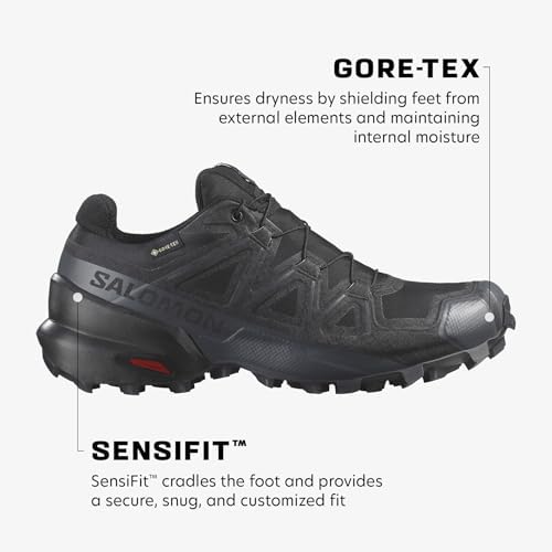 Salomon Speedcross 5 Gore-Tex Women's Trail Running Shoes, Weather  protection, Aggressive grip, and Precise fit, Black, 3.5, Black Black  Phantom, 36 EU : Buy Online at Best Price in KSA - Souq