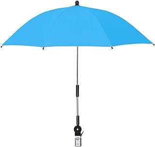 Chair Umbrella with Adjustable Universal Clamp Beach Umbrella Portable Clamp on Chair Stroller Wheelchair Golf Umbrella for Chair Golf Cart Stroller Bleacher Patio Fishing BBQ Parties