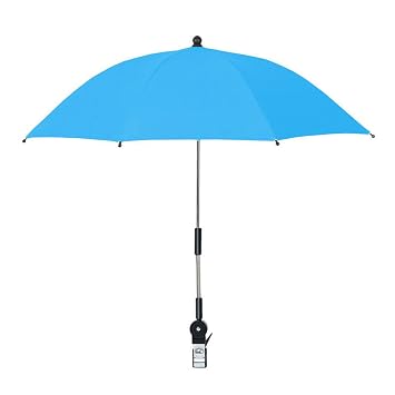 Marooma6 Bones Chair Umbrella with Clamp, 32in Stroller Umbrella with Adjustable Clamp Flexible Outdoor Sun Conservation Umbrella Portable Wheelchairs Rainproof Umbrella B