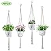 Produktbild SS SHOVAN 4er Set Makramee Blumenampel Baumwollseil, Creative Gartenarbeit Handgewebte Schlinge, Blumentopf net, Blumenhänger, Pflanzenhalter für Innen Balkon und Garten, 41 Zoll, 4 Beine