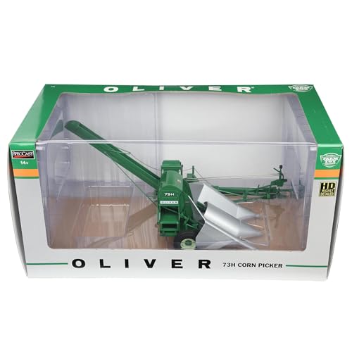 Spec Cast 1:16 Oliver 73-H Corn Picker Tractor de Metal Verde miniatura 7