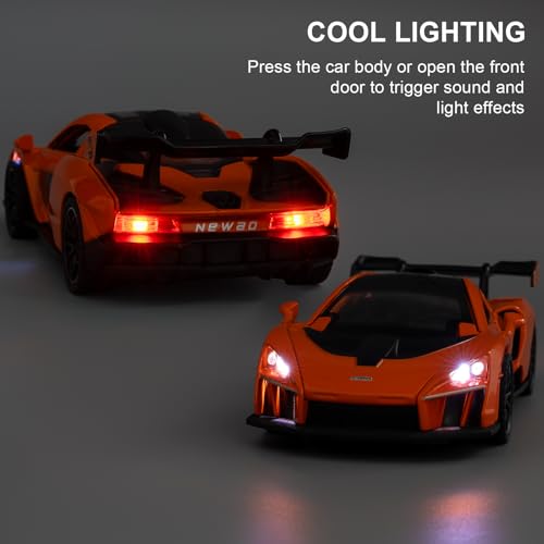 Modelo de Auto McLaren Senna 1:32 en Metal Naranja miniatura 5