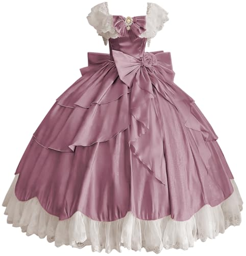 TRHTX Gothic Ruffle Mauve Wedding Dresses Satin Vintage Dresses Beaded
