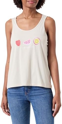 ONLY Onlhenny Life Reg S/L Tank Top Box Jrs Canotta, Bianco, S Donna