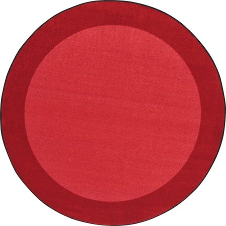 All Around Round Classroom Carpet Red - 5 ft. 4 in.