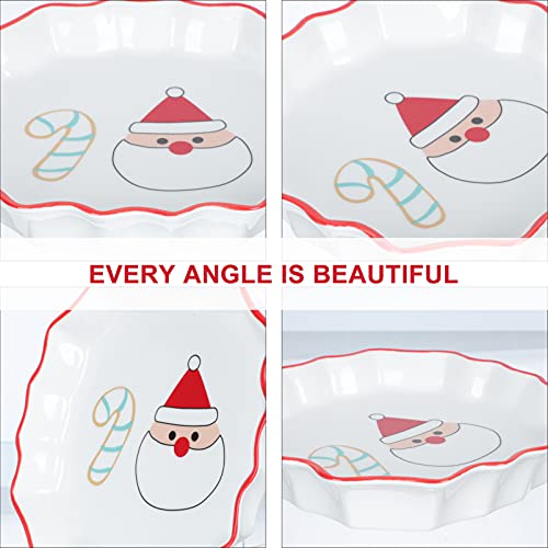 YARNOW Kerst keramische plaat Santa Cookie plaat schattige keramische plaat keramische steak plaat tafelblad diner… - Afbeelding 5