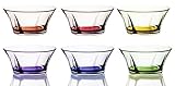 Mini Colored Glass Round Serving Prep Bowls, 10.5 Ounce - Set of 6