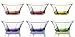 Mini Colored Glass Round Serving/Prep Bowls, 10 1/2 Ounce - Set of 6
