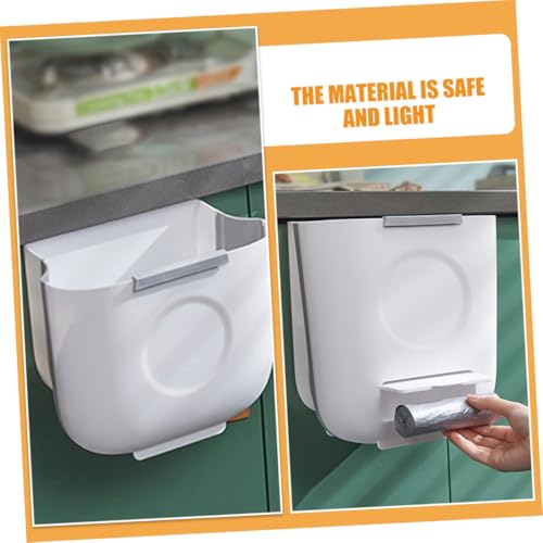 2 piezas basura plegable colgante para cocina blanca miniatura 7