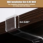 6 Pack Clear Acrylic Shelf Dividers for Closet Organization, Purse Organizers for Closet, Clothing Dividers, Handbag Organizers for Shelves in Bedroom and Office - Image 3