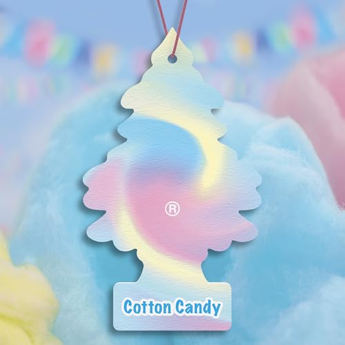 Image of LITTLE TREES Car Air Freshener | Hanging Tree Provides Long Lasting Scent for Auto and Home | 24 Air Fresheners |Cotton Candy