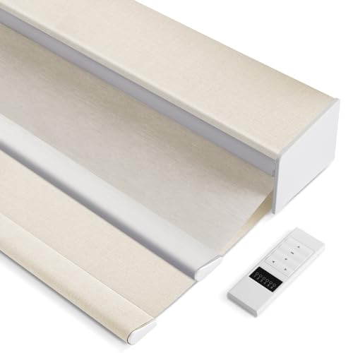 ZSHINE Day and Night Dual Layers Motorized Cordless Polyester Roller Shades Motor Homekit Rechargeable Motor Suitable for Home, Office, Hotel, Club, R