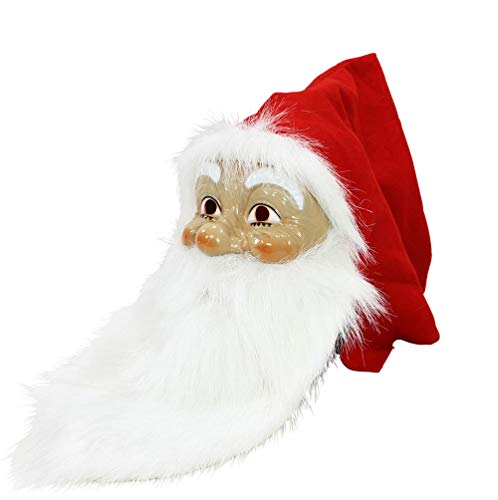 Festartikel Müller Nikolausmaske mit Plüschbart und Kapuze,...