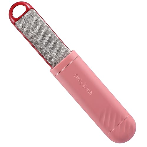 TOVINANNA Double Sided PET Hair Remover Brush Pink Portable Lint Remover for Clothes Furniture and Carpets Effective Cleaning Tool for PET Owners