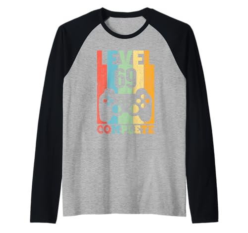 Libro de visitas de 69 cumpleaños para hombre y mujer, diseño de 69 años de 1953 Camiseta Manga Raglan