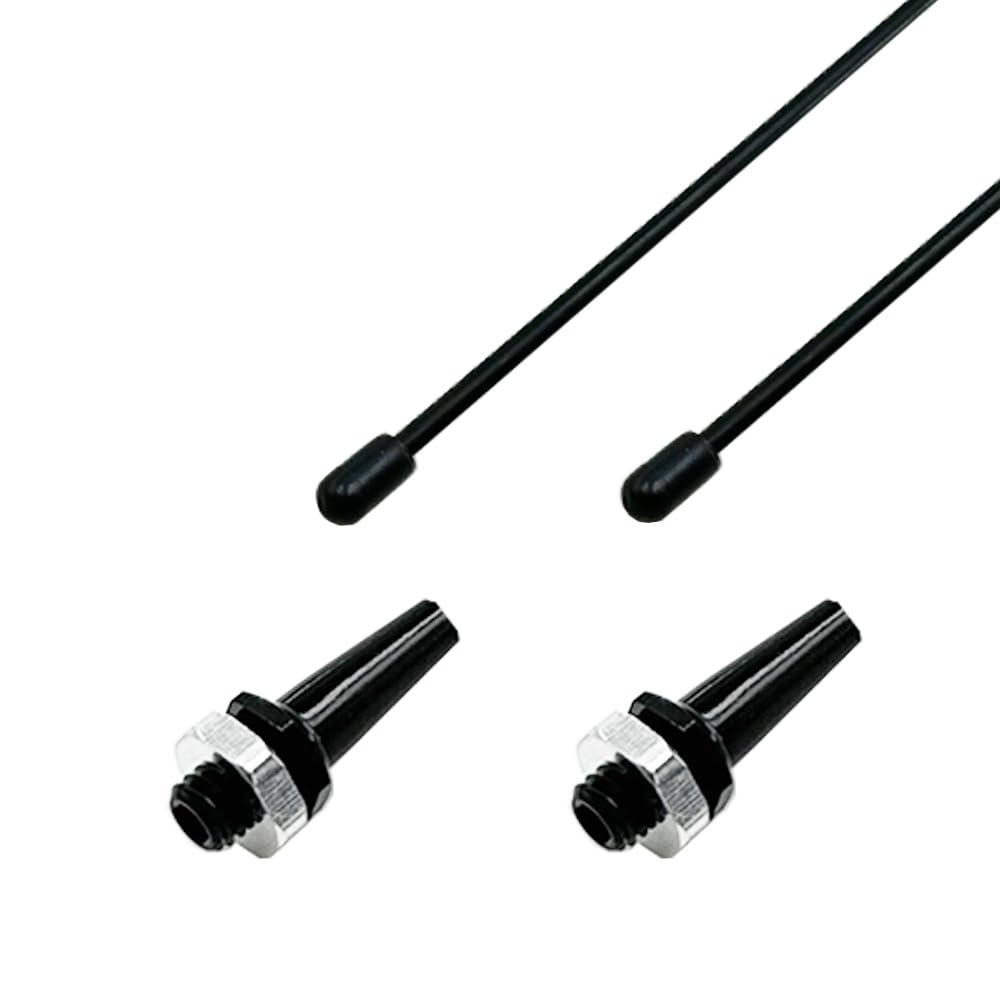 2PCS RC Boat Aluminium M6 Antenna Mount Base with Antenna Tube Sleeve for RC Boat Ship Car DIY Model Toy Building Parts (Black)