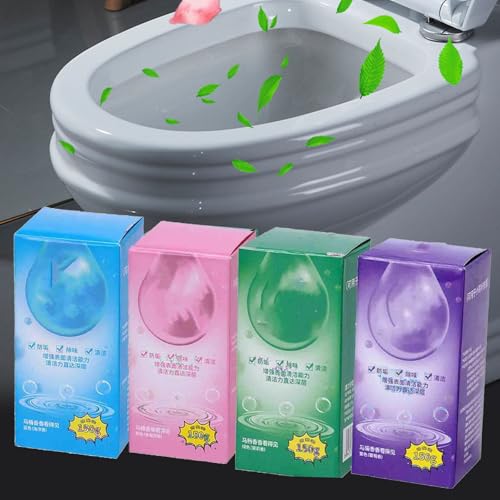 ZMNVIOSH Barra de Limpieza de Inodoro descalcificadora concentrada, Barra limpiadora de inodoros para Limpieza Profunda, Aroma persistente, frescura Duradera (4pcs)