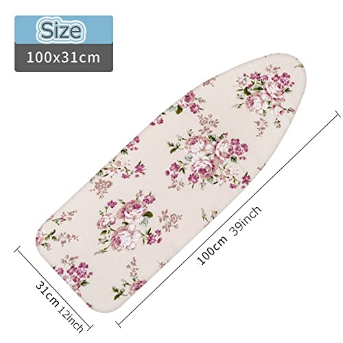 Vrseis Iron Board Cover Cotton Ironing Board Cover Durable Breathable Ironing Board Covers 12X39Inch Cover Easy To Install Ironing Faster (Color : Floral, Size : 31X100Cm-12X39Inch) #TOP1