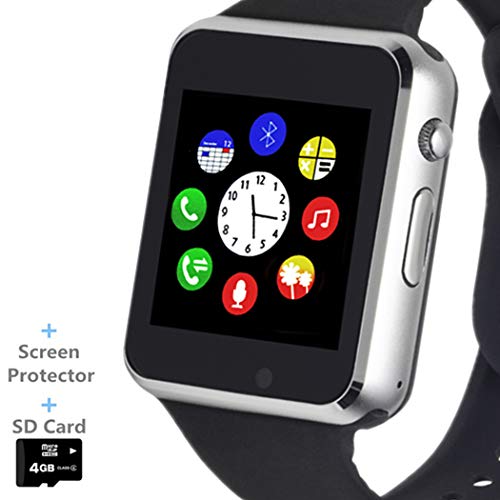 Smart Watch, Smartwatch Phone with SD Card Camera Pedometer Text Call Notification SIM