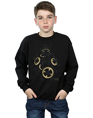 Star Wars Boys The Last Jedi BB-8 Deconstructed Sweatshirt 9-11 Years Black