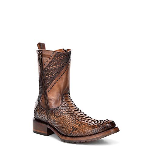 Cuadra Men's Boot in Genuine Python Leather and Bovine Leather with Zipper2