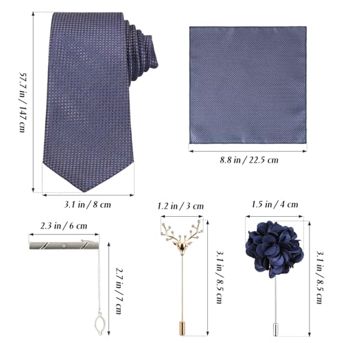 Set de 5 corbatas para hombre con accesorios formales miniatura 2