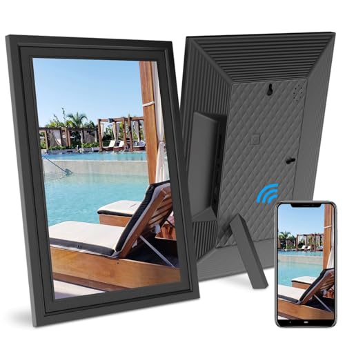 Sungale CPF1068+ Verbesserte 25,7 cm (10,1 Zoll) digitale Beschilderung, schnellere Hardware, neues Rahmendesign, automatische Drehung, 16 GB, APP-Steuerung, horizontal/vertikal, Wand