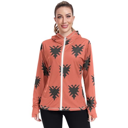Albania Flag Women's UPF 50+ Sun Protection Hoodie Jacket Lightweight Long Sleeve Sun Shirt with Pocket Multicoloured