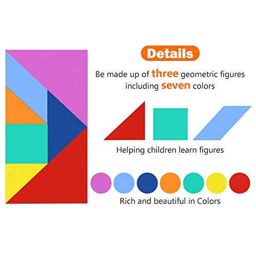 Wallxin 43234-1448 Travel Tangram Puzzle - Magnetic Pattern Block Book Road Trip Game Jigsaw Shapes thumb #6