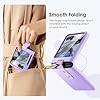 Maxdara for Motorola Razr 2024 Case with Ring [Not Fit Razr Plus 2024/2025], Moto Razr 2024 & Razr 2025 Case with Built-in Screen Protector Slim Thin Cover(Purple)