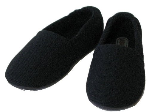 介護シューズ あゆみ エスパド 室内用 ブラック Mサイズ(22.0~23.0cm) 足囲3E相当 両足