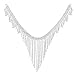 WIIPU sexy Body Jewelry Rhinestone Belt - Front Fall belly chain(C355-3)