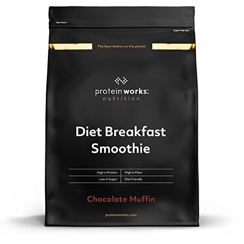 Protein Works | Diet Breakfast 360 – GOLD Innovation, gesunder Mahlzeitenersatz-Shake für unterwegs, unterstützt Gewichtsverlust, mit Koffein, zuckerarm, Chocolate Silk, 9 Portionen, 500g