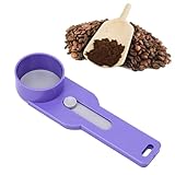 Messlöffel aus Kunststoff mit Trichter, auslaufsicherer Schiebelöffel und Pulverlöffel mit Trichter für gemahlenen Kaffee, Proteinpulver oder Tee