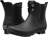 Roma – Chelsea Rain Boots, Waterproof Boots for Women, Chelsea Boots Low Heel in Lace-Up Style, Short Rain Boots for Women W/Multi-layer Cushion Sole, Quick-Dry Cotton Lining, & Rubber Outsole