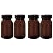 Produktbild mikken - braunes Apothekerglas Set inkl. Schraubverschluss & Etiketten Made in Germany, 4x 100ml, Braun