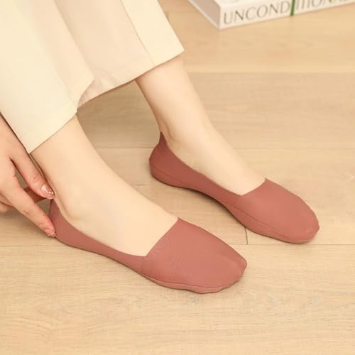 5 Pairs No Show Socks for Women Comfortable Breathable Low Cut Socks Invisible Boat Ice Silk Nonslip Liner Casual & Formal Wear2