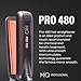 MQ Professional Hair Straightener - Titanium Flat Iron Pro 480°F - Brazilian Expertise - Bivolt, Anatomic Design, Ultra-Smooth - 17 Temperature Settings – Ideal for Professional Use