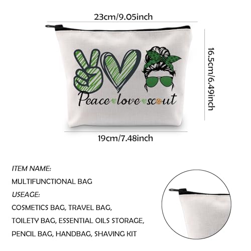 WCGXKO Makeup Bag Travel Bag For Bridging Ceremony Gift (Peace Love Sco)2