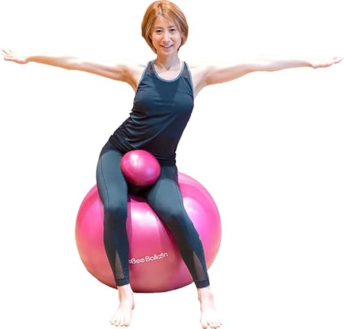 ビーバルーン|突起のついたバランスボール 簡単 運動 エクササイズ おうち時間【日テレ7公式】 (プラム) 2枚目