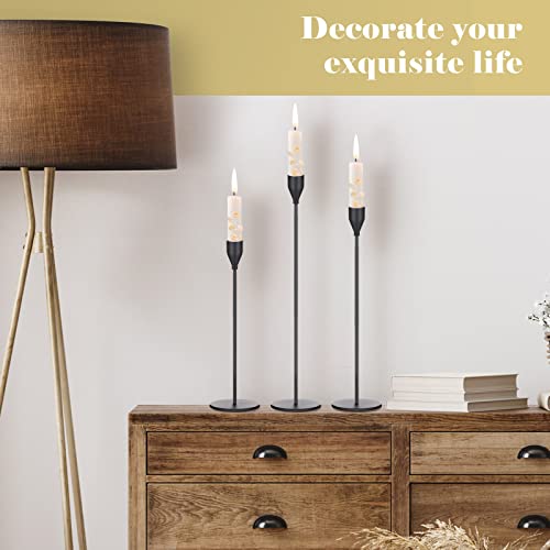 Potchen 27 Pack Candles Holder, 9 Sets Taper Candlestick Holders Fit 0.75 Inch Thick Pillar Candles, Long Candle Sticks Holder Centerpiece Decor For Home, Wedding, Dinning, Party, Anniversary(Black) #TOP4